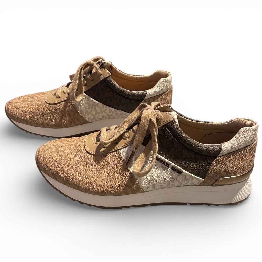 Michael Kors Allie Two-Tone Logo Trainer - Picture 2 of 5